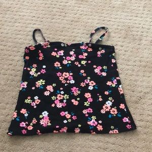 Justice tank top with colorful flowers